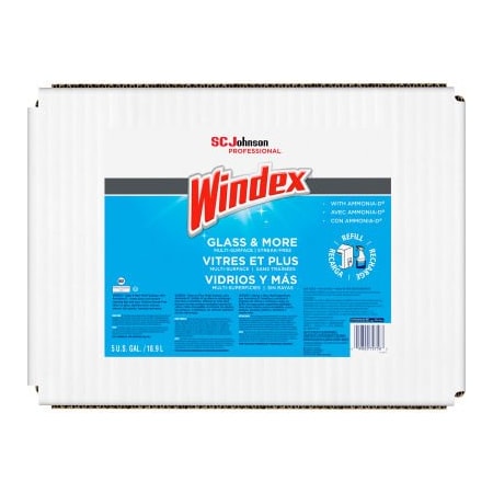 Sc Johnson Windex Glass & More Multi-Surface Streak-Free Cleaner, 5 Gallon Refill Box/1 Case - 696502 696502
